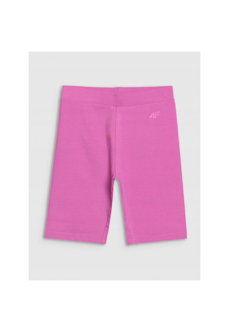 4F Colanti ciclism roz - slim fit - bumbac - pentru fete