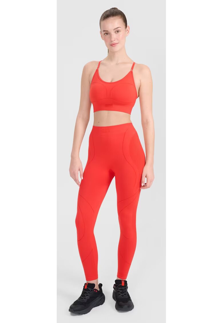 4F Colanti de antrenament slim fit - talie inalta - rosii - material durabil