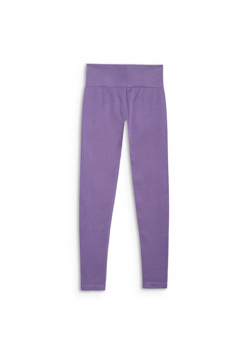 4F Colanti Fitness Femei Roz Inchis - Seamless - Talie Inalta - M-L