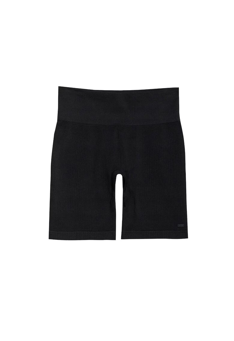 4F Colanti Scurti de Antrenament FNK F014 pentru Femei - Talia Inalta - Slim Fit - Dry - Negru Intens