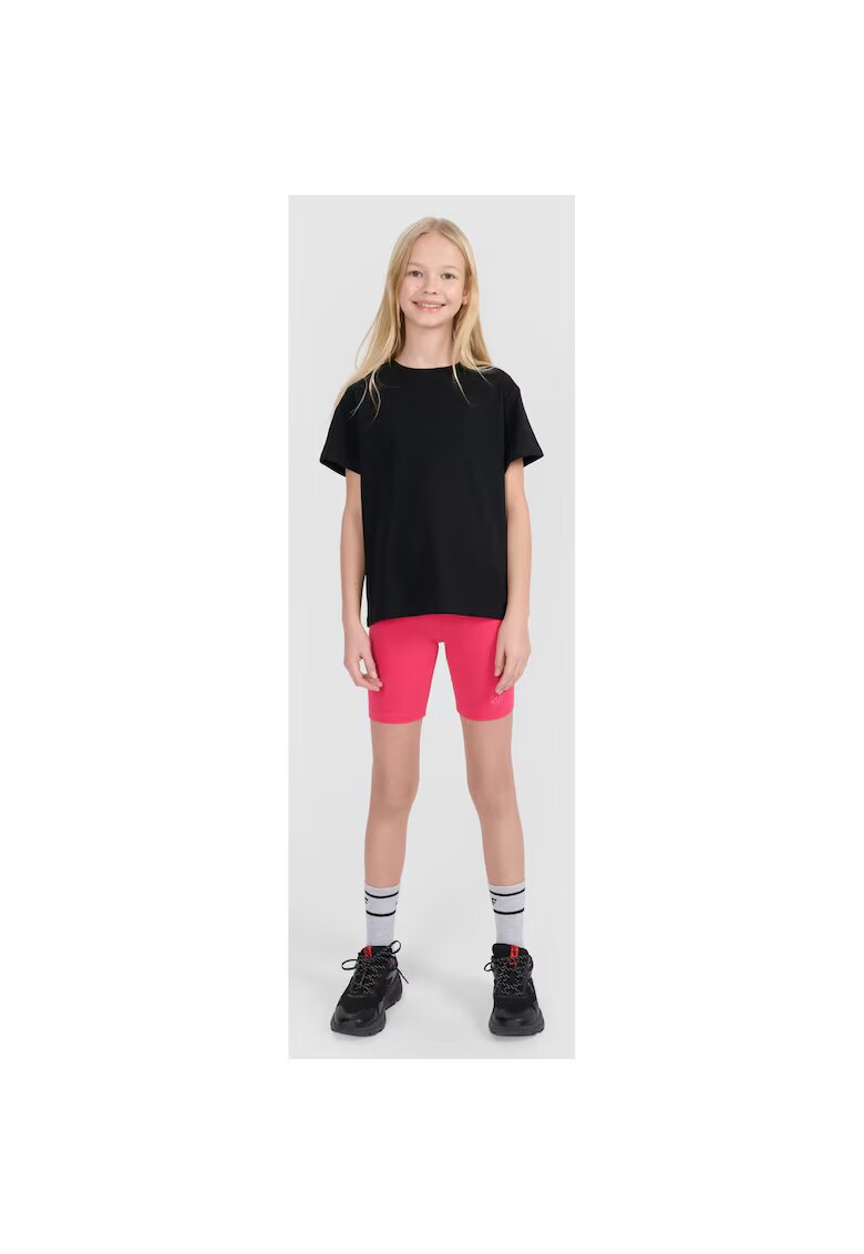 4F Colanti sport pentru fete - roz - slim - din bumbac