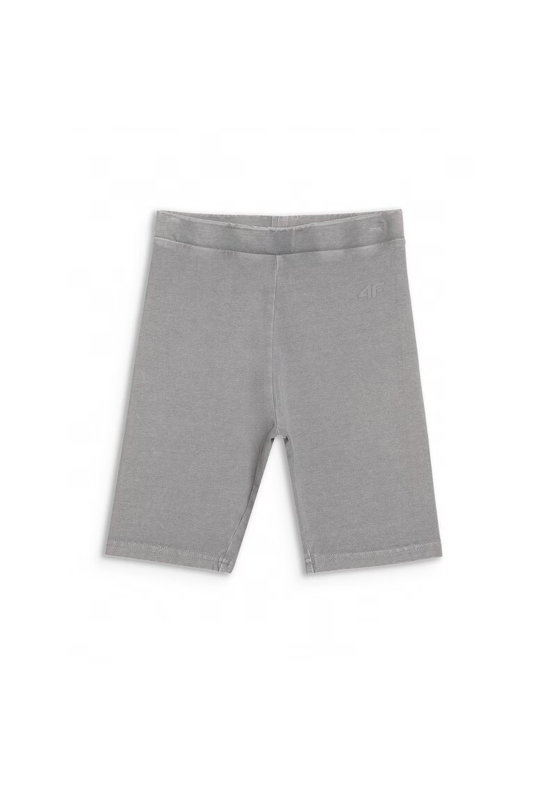 4F Colanti sport pentru fete - talie inalta - croiala slim - gri - 95% bumbac