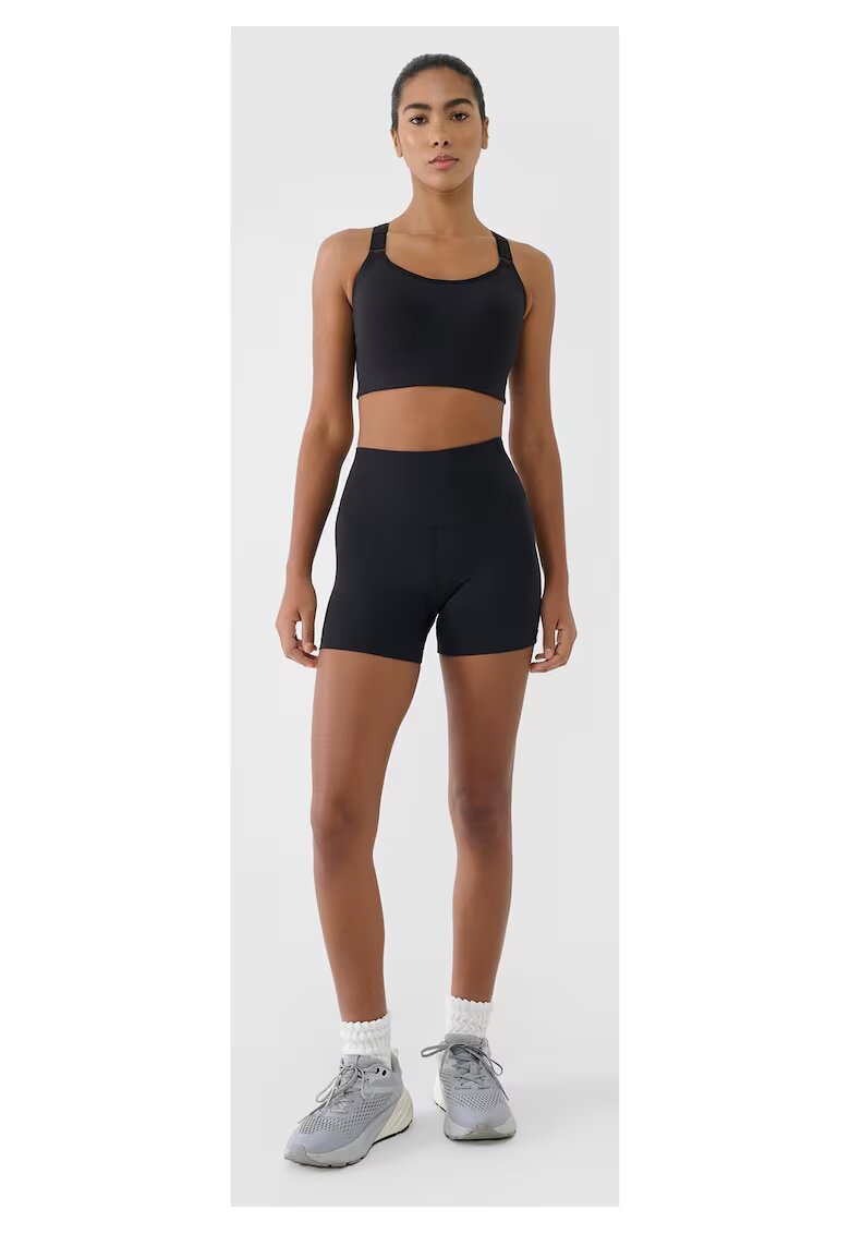 4F Colanti sport talie inalta - croiala slim - negri - material reciclabil