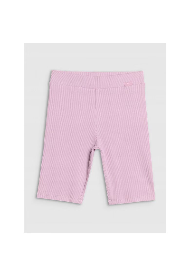 4F Colanti sportivi mov - talie inalta - croiala slim fit - pentru fete - bumbac