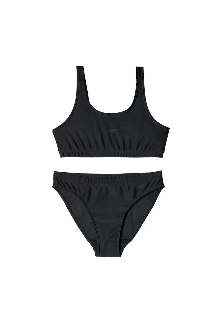 4F Costum de baie fete 2 piese - poliester/elastan - negru