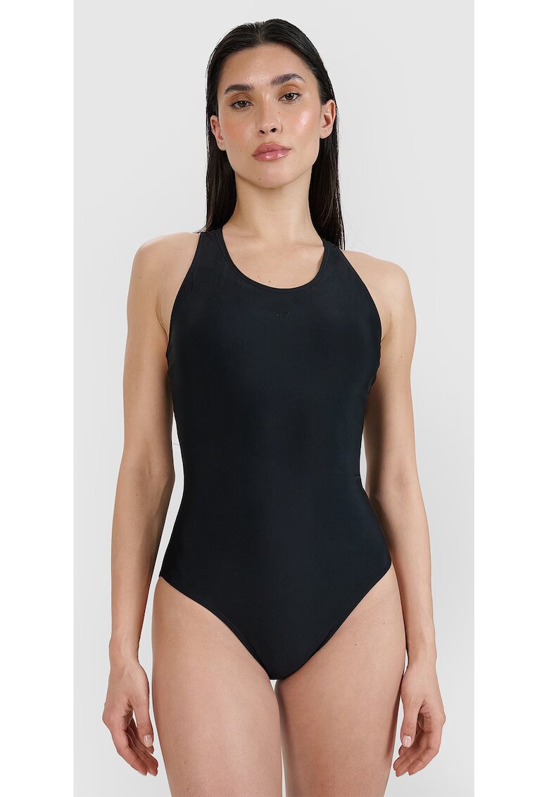 4F Costum de Baie Intreg Femei Negru Intens SWIMMING XS-XXL - Poliester Elastan - Cupe Detasabile - Bretele Confortabile - Spate Decupat - Uscare Rapida