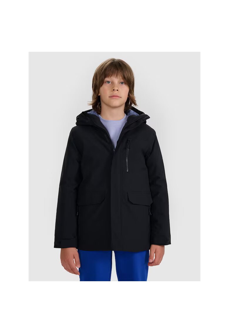 4F Geaca baieti - Poliester - Negru JRAW25TJACM309-20S