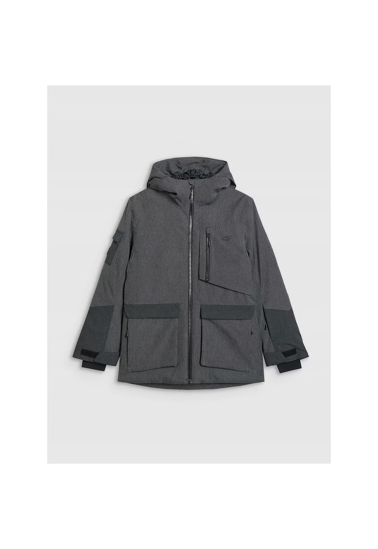 4F Geaca de schi copii neagra - poliester - pentru fete -
