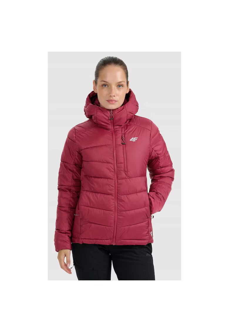 4F Geaca de trekking Primaloft Silver - ultrausoara - rosie - poliester