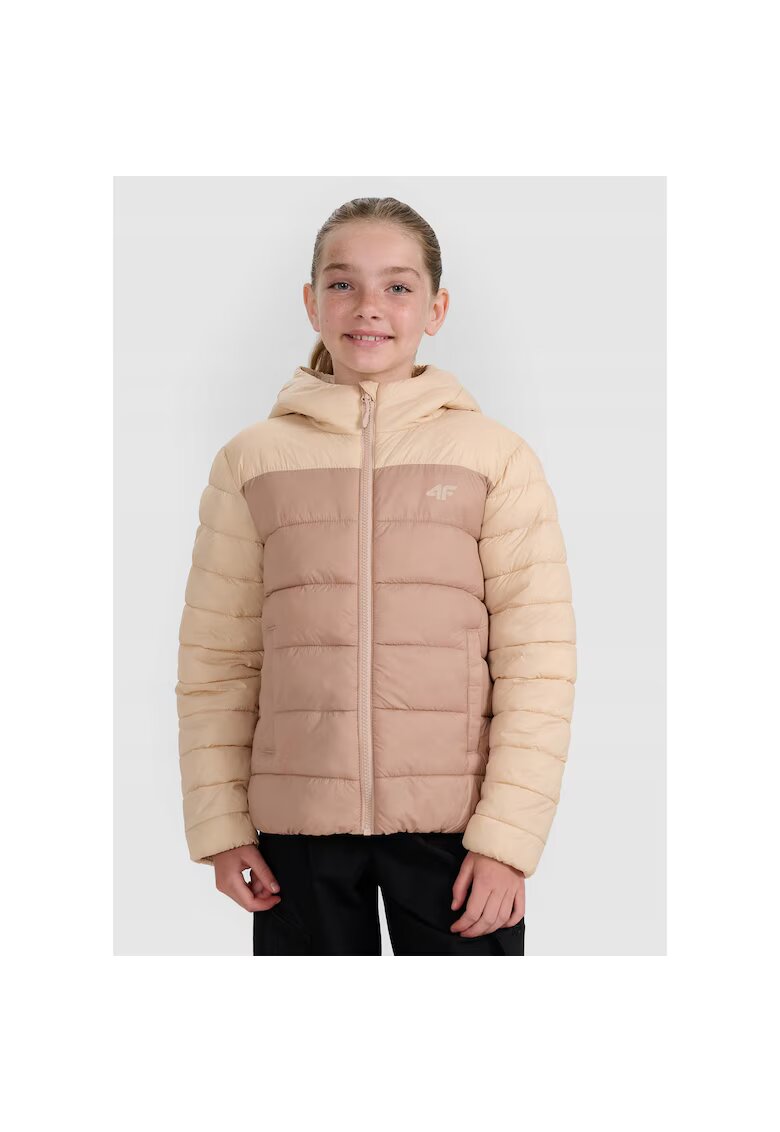 4F Geaca fete JRAW25TDJAF0771-83S - - Poliester - Bej