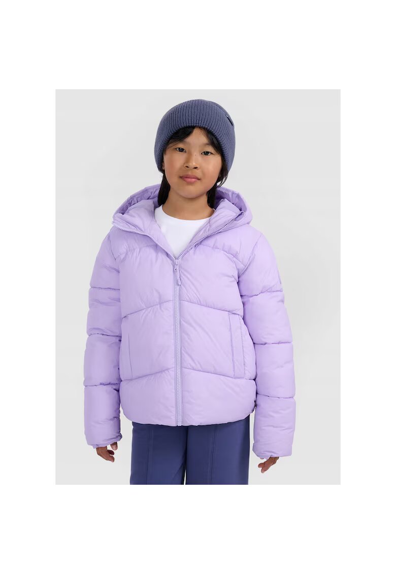 4F Geaca fete - Poliester - Violet JRAW25TDJAF0825-52S