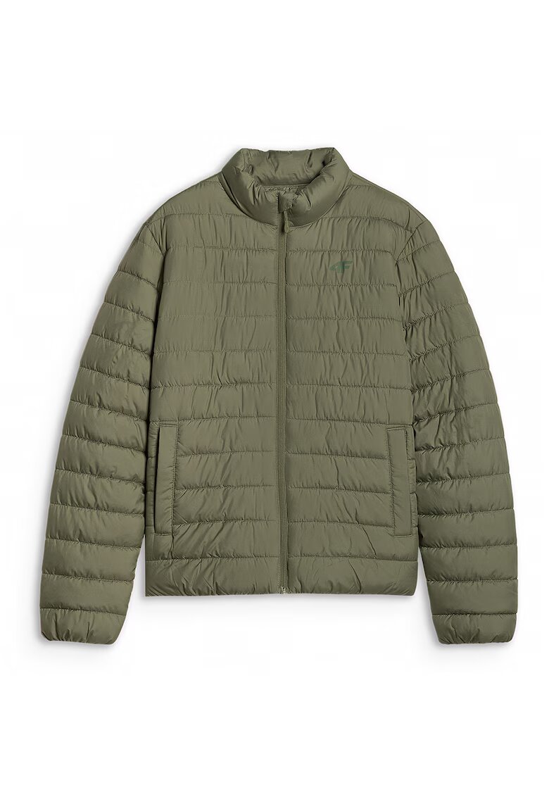 4F Geaca Matlasata din Puf Sintetic pentru Barbati - Confortabila si Durabila - Kaki - Rezistenta la Umezeala - Ideala pentru Multi Active Outdoor - Sezon AW25