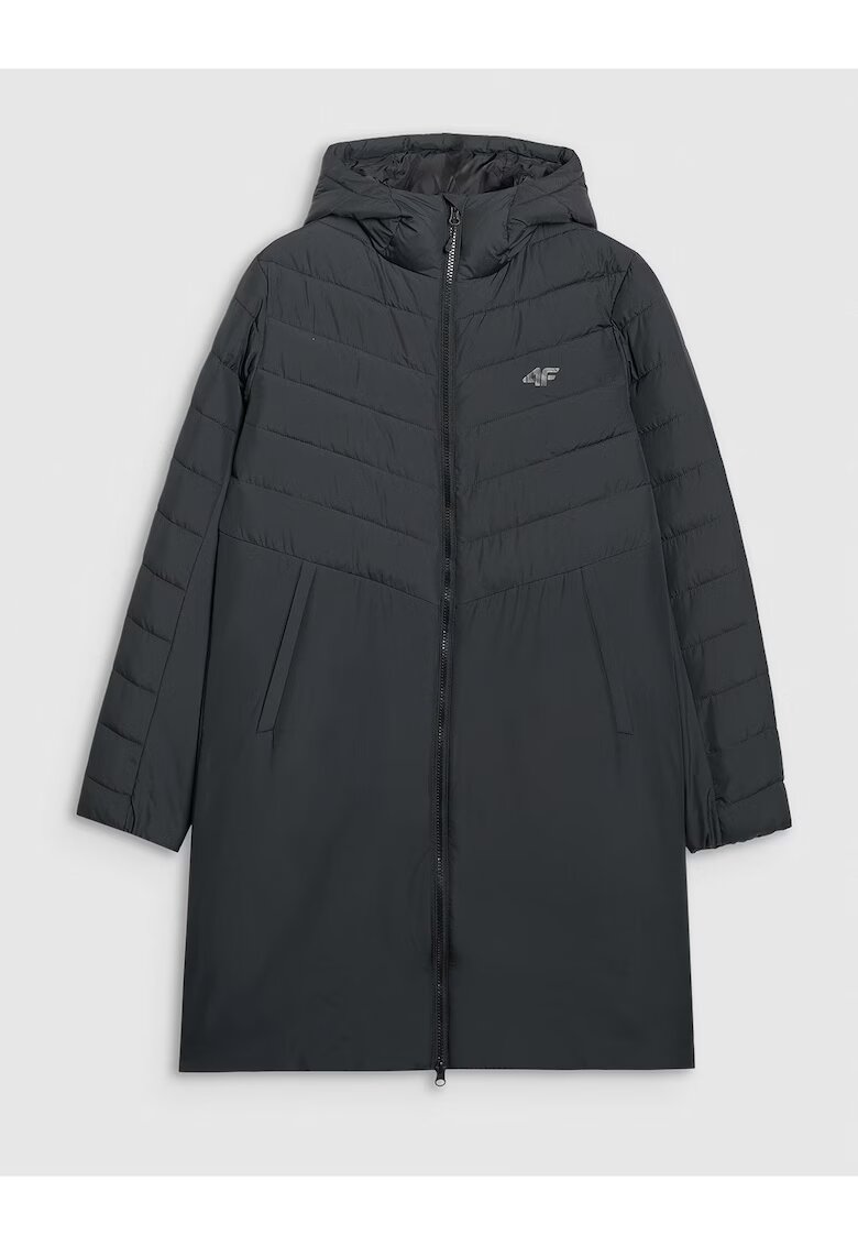 4F Geaca Matlasata Sportstyle Femei - Negru Umplutura Sintetica - Negru