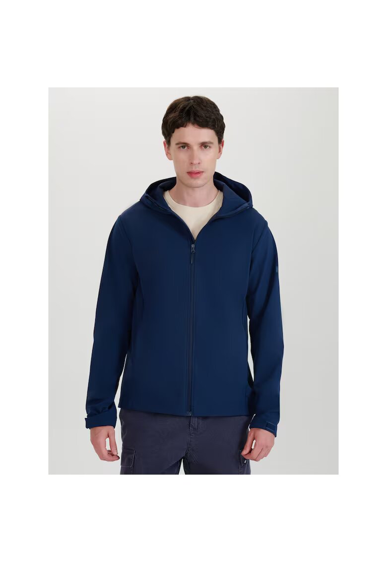 4F Geaca Softshell Barbati NeoDry 5000 - Bleumarin Intunecat - Multi Active Outdoor - Gluga Reglabila - Marimi S-3XL