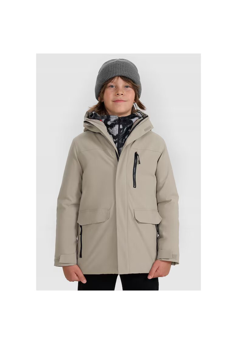 4F Geaca sport baieti - poliester - bej -