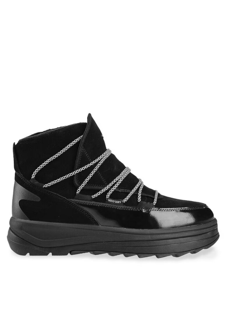 4F Ghete si cizme copii 302906789 - Piele intoarsa - Negru