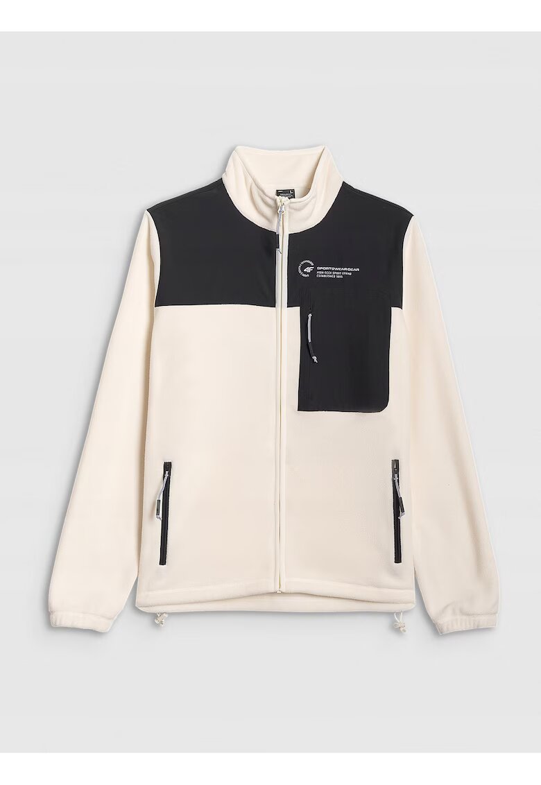 4F Hanorac barbati polar cu guler inalt - bej - regular