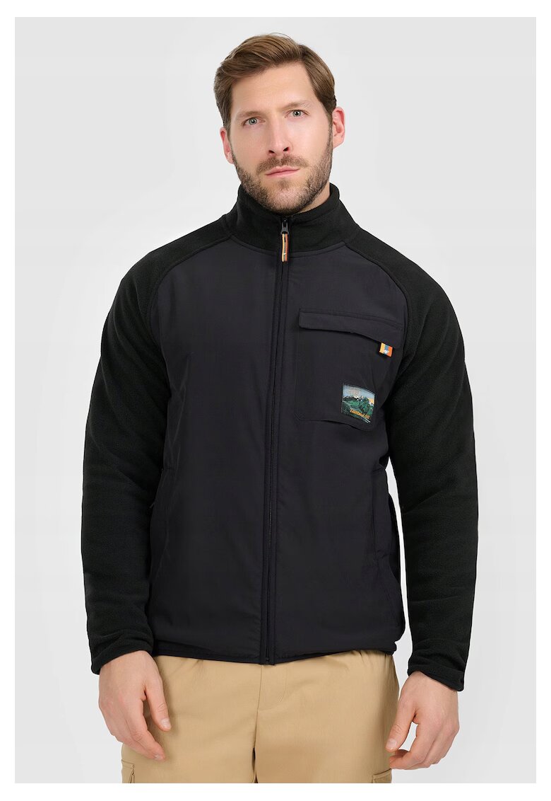 4F Hanorac barbati polar - culoare negru - guler