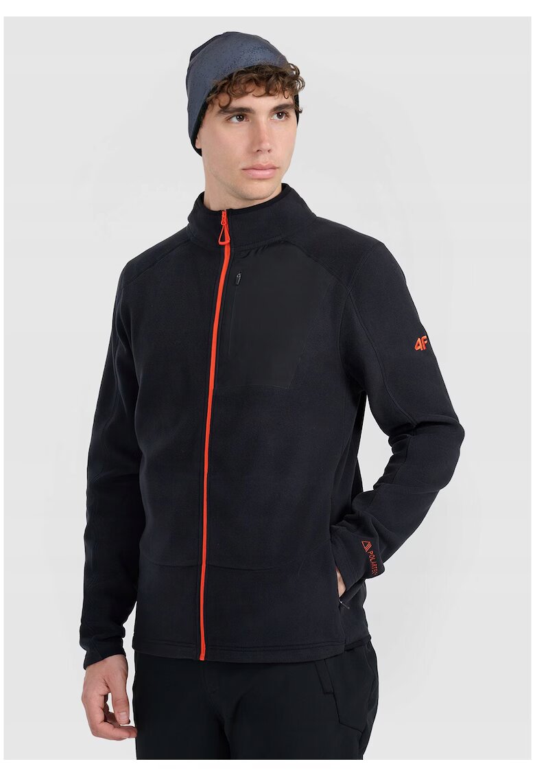 4F Hanorac barbati Polartec - guler inalt - negru - polar -