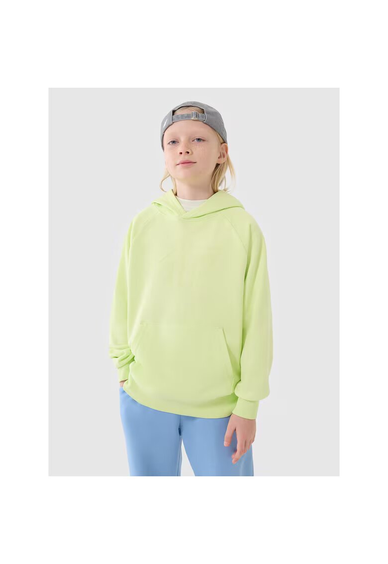 4F Hanorac copii - supradimensionat - verde - bumbac 80%