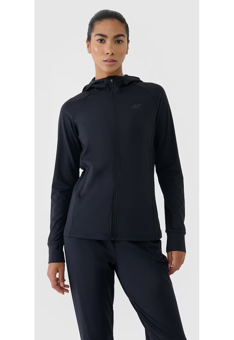 4F Hanorac dama slim fit - negru - sintetic