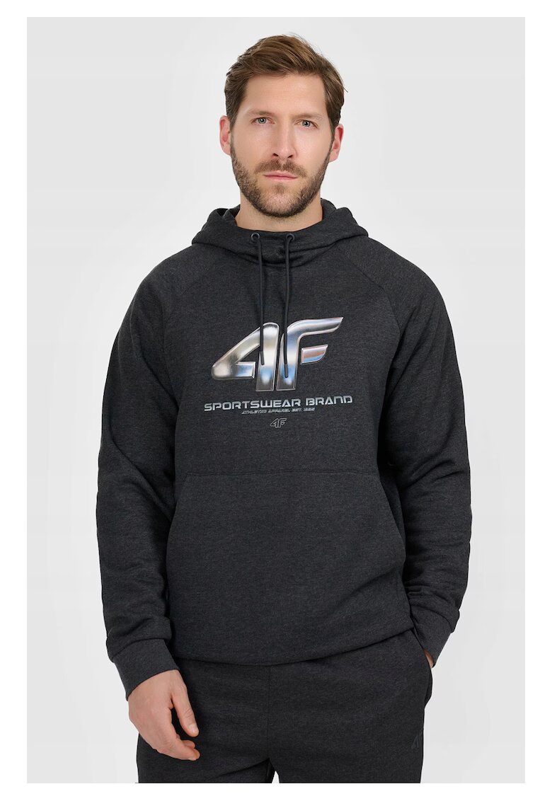 4F Hanorac de barbati gri - bumbac
