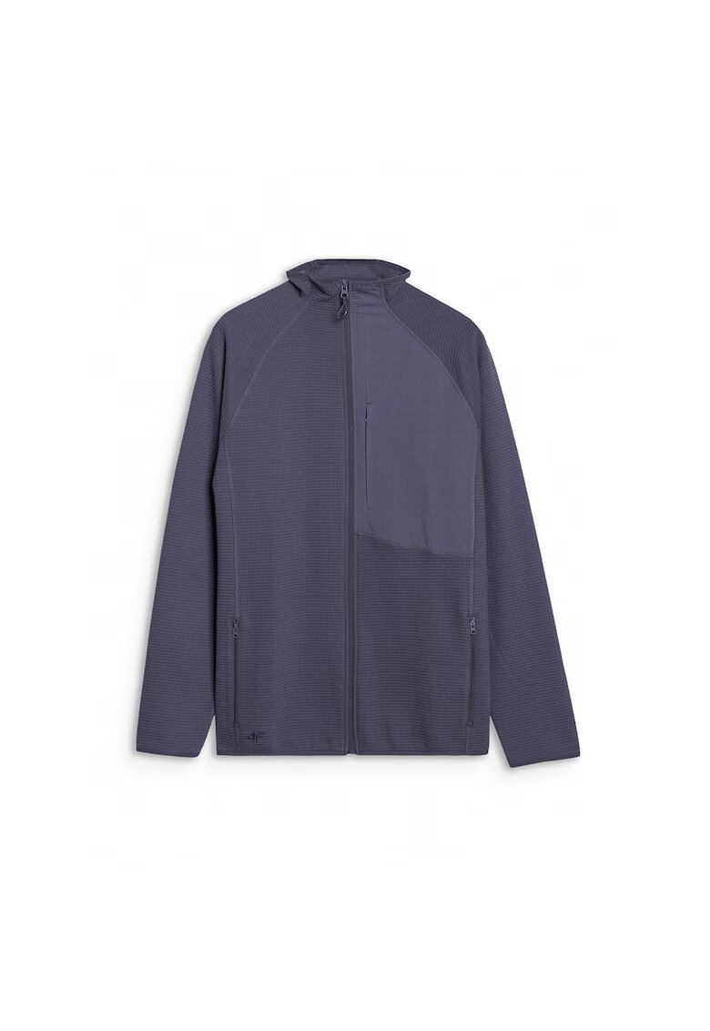 4F Hanorac sport barbati gri - bumbac si poliester - antrenament