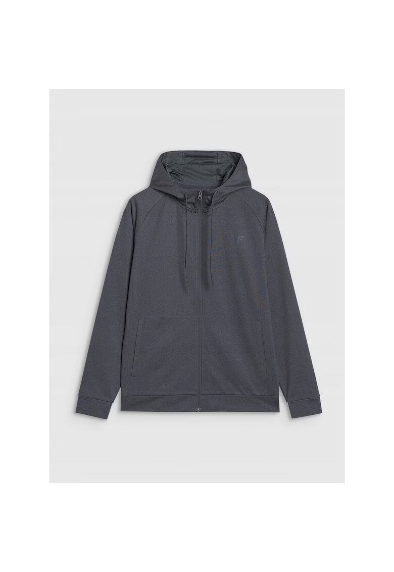4F Hanorac sport Gri - uscare rapida - captuseala microfleece - fibre sintetice