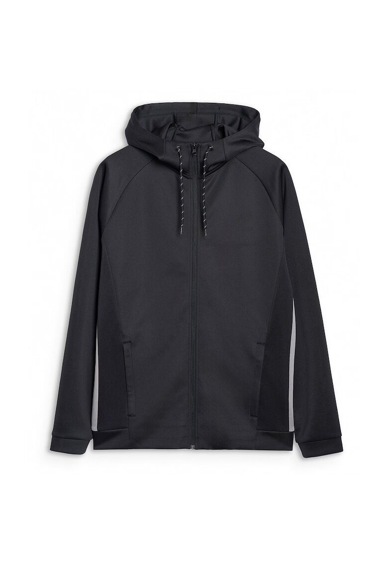 4F Hanorac sport negru - gluga reglabila - tehnologie Dry - marime