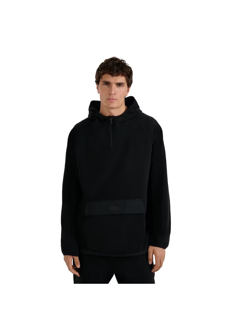 4F Hanorac sport polar cu gluga - negru - 3XL - tehnologie Warm