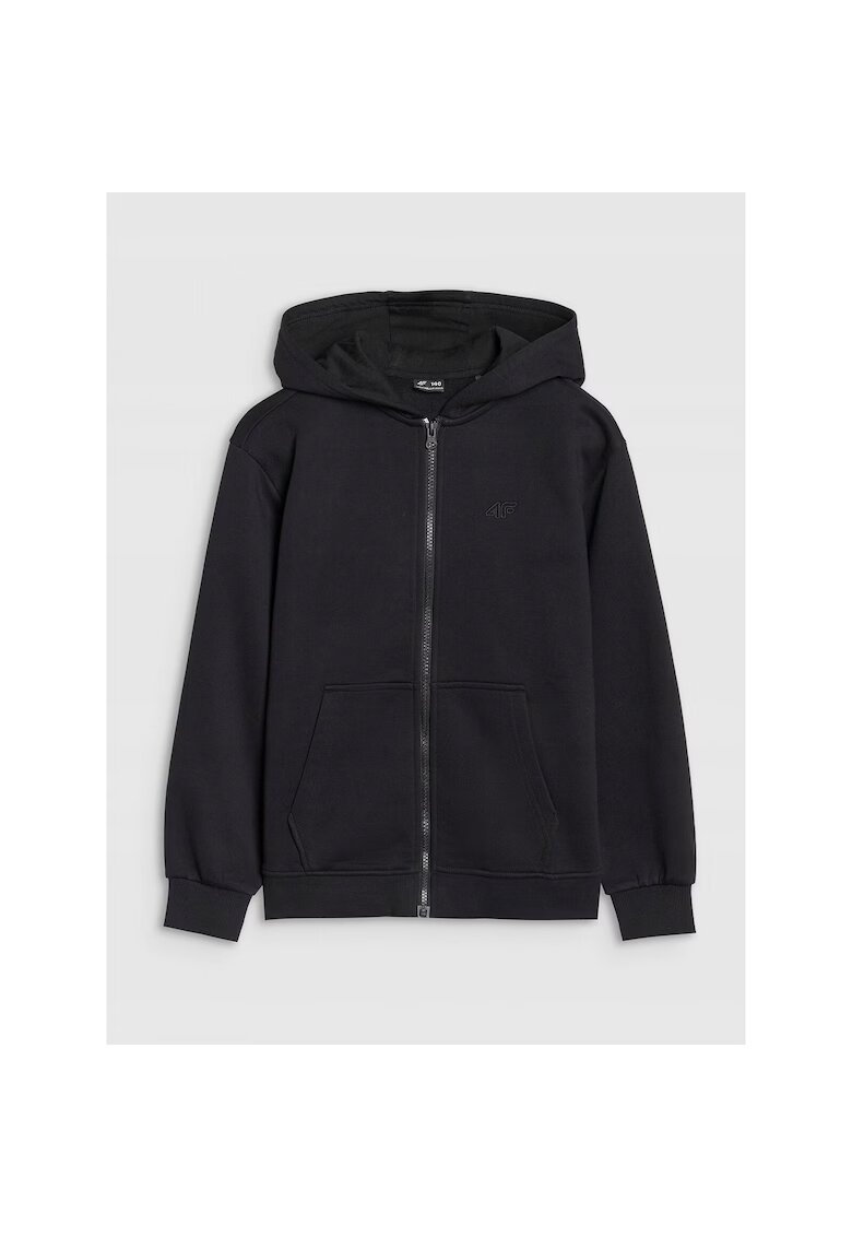 4F Hanorac Trening Baieti JUNIOR Negru - Oversize - Bumbac - Marime 122 - Sportstyle