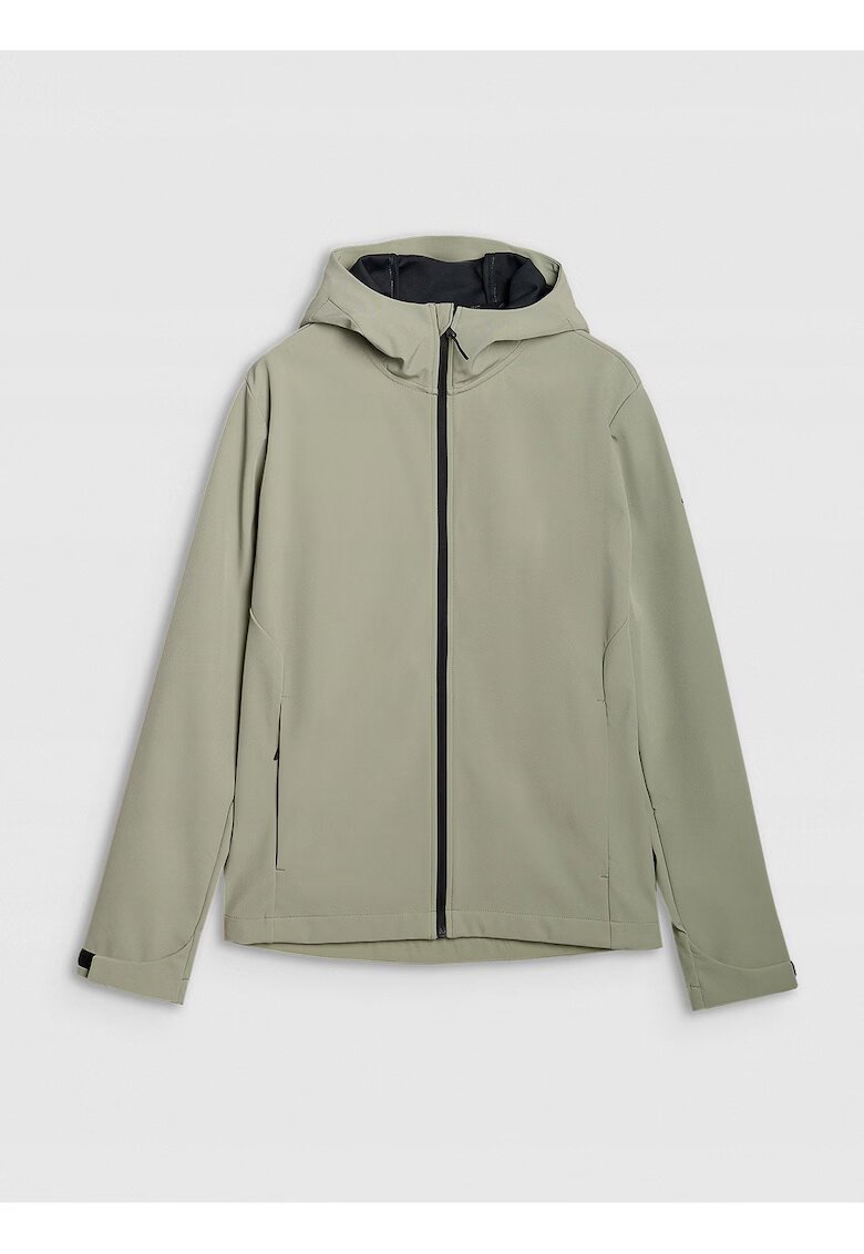 4F Jacheta softshell barbati membrana NeoDry 5000 - Poliester - gluga reglabila - kaki