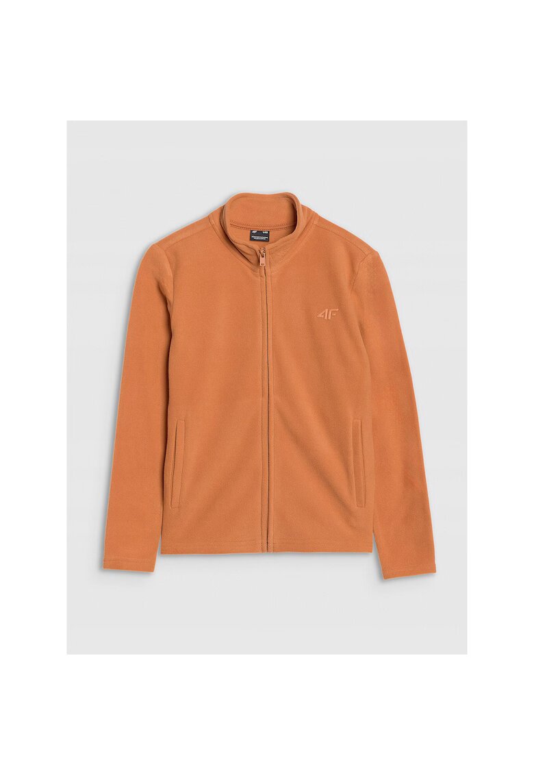 4F Jacheta sport baieti - Fleece - Maro deschis