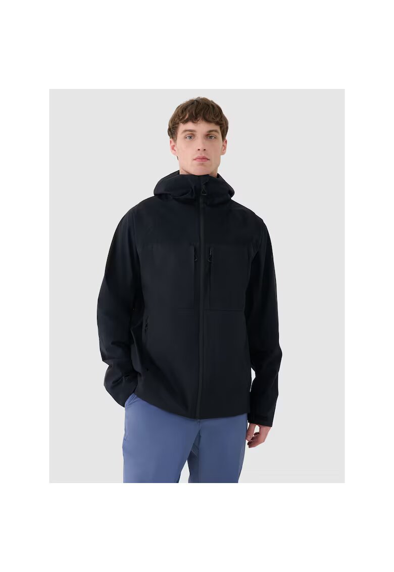 4F Jacheta trekking barbati Poliester - NeoDry 10000 - impermeabila - neagra