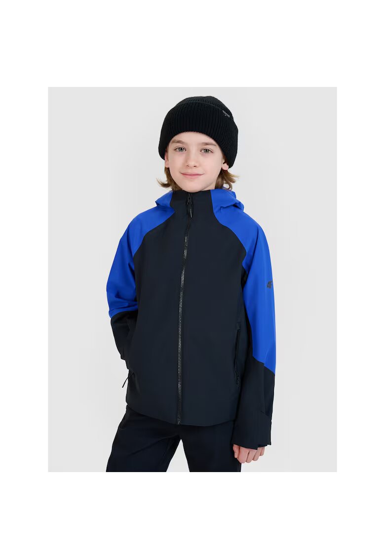 4F Jacheta trekking copii Poliester - membrana NeoDry 5000 - albastra