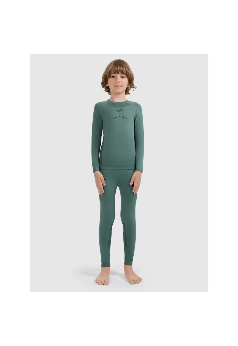 4F Lenjerie termoactiva baieti - poliester - verde