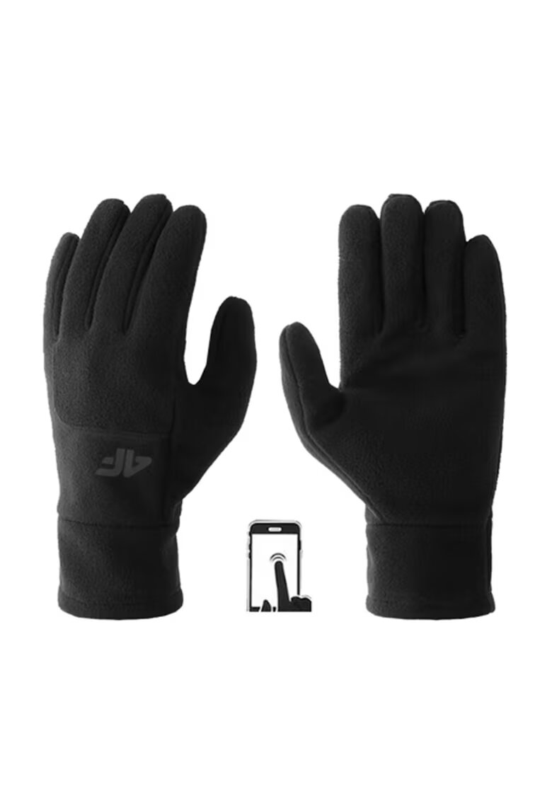 4F Manusi unisex - material poliester - culoare negru
