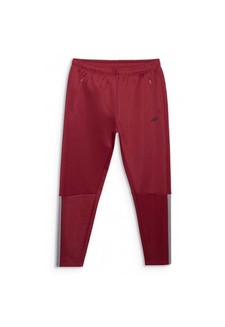 4F Pantaloni Antrenament Barbati - Croiala Regular - Elastici - Rosu - Uscare Rapida - Confortabil - Multi Active