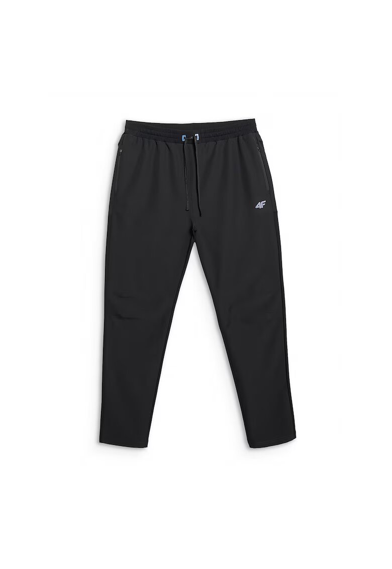 4F Pantaloni Barbati Running - - Negru - Elementele Reflectorizante - Imprimatie Bionic Finish Eco