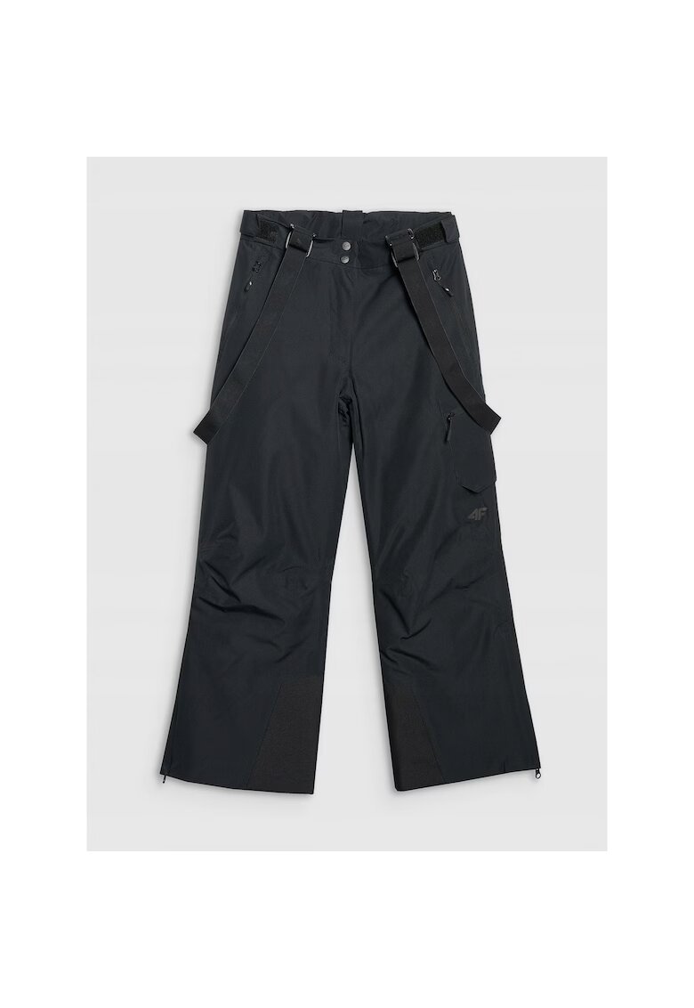 4F Pantaloni de schi - membrana 8000 - negru - poliester - pentru fete