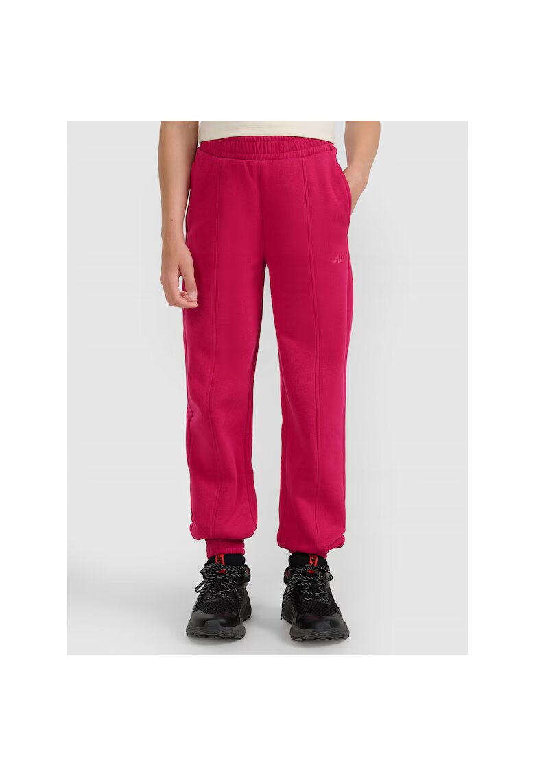 4F Pantaloni de sport fete - bumbac/poliester - roz