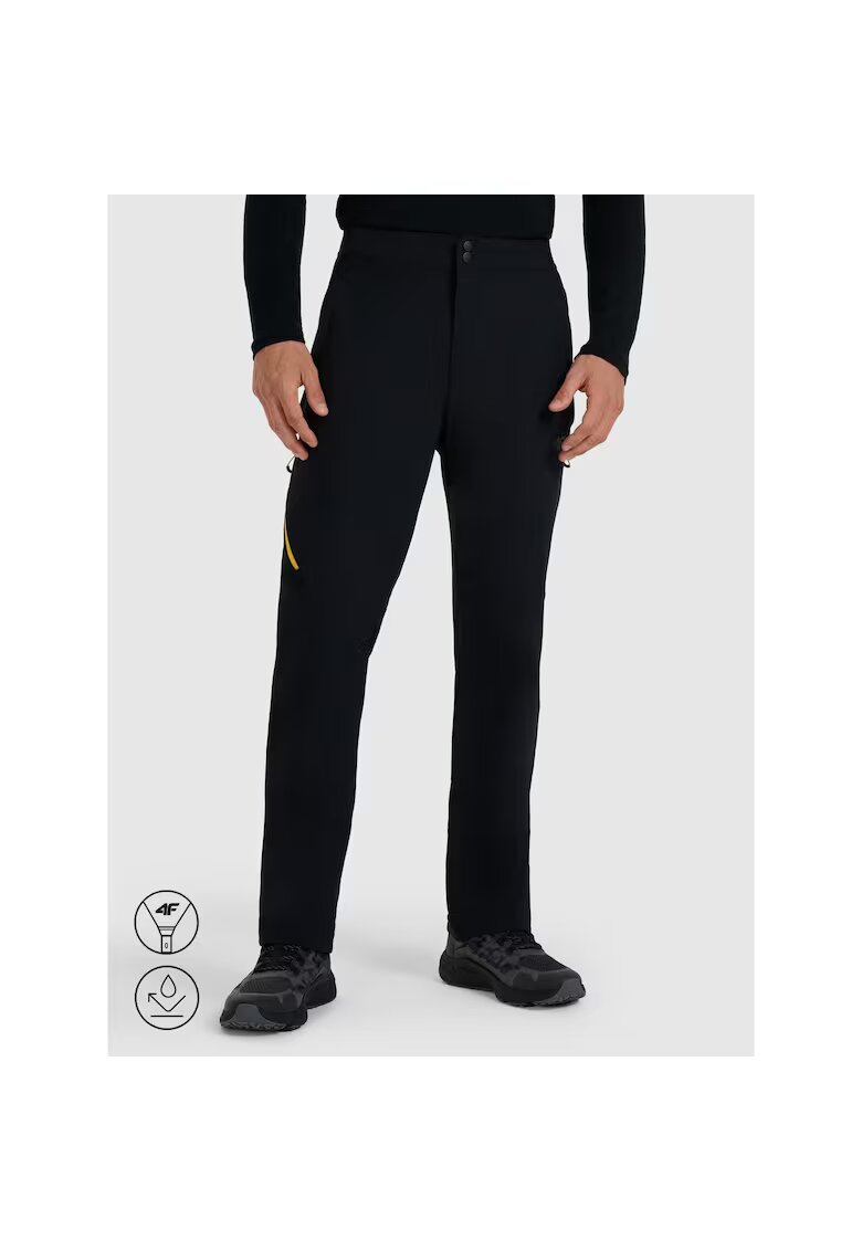 4F Pantaloni de trekking barbati poliester - negru