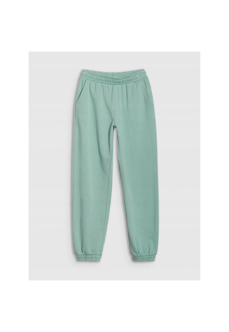 4F Pantaloni Fete Bumbac Verde Menta