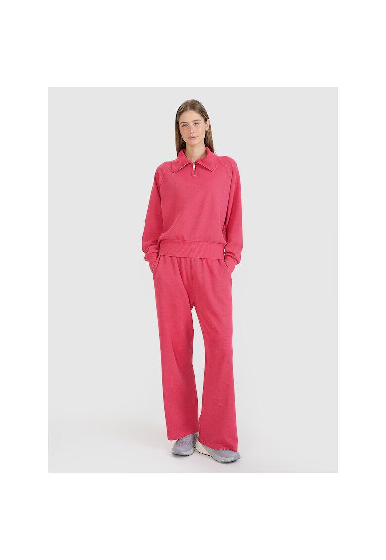 4F Pantaloni Roz Oversize Bumbac - Roz