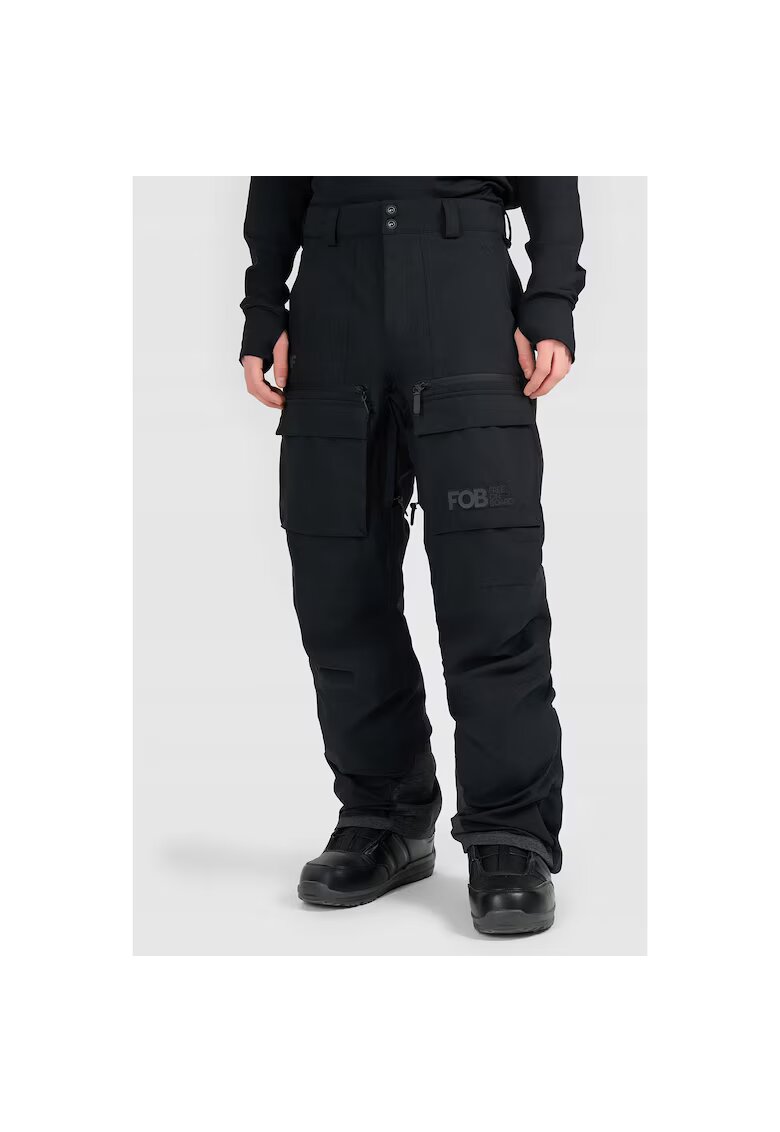 4F Pantaloni schi barbati - poliester - negru