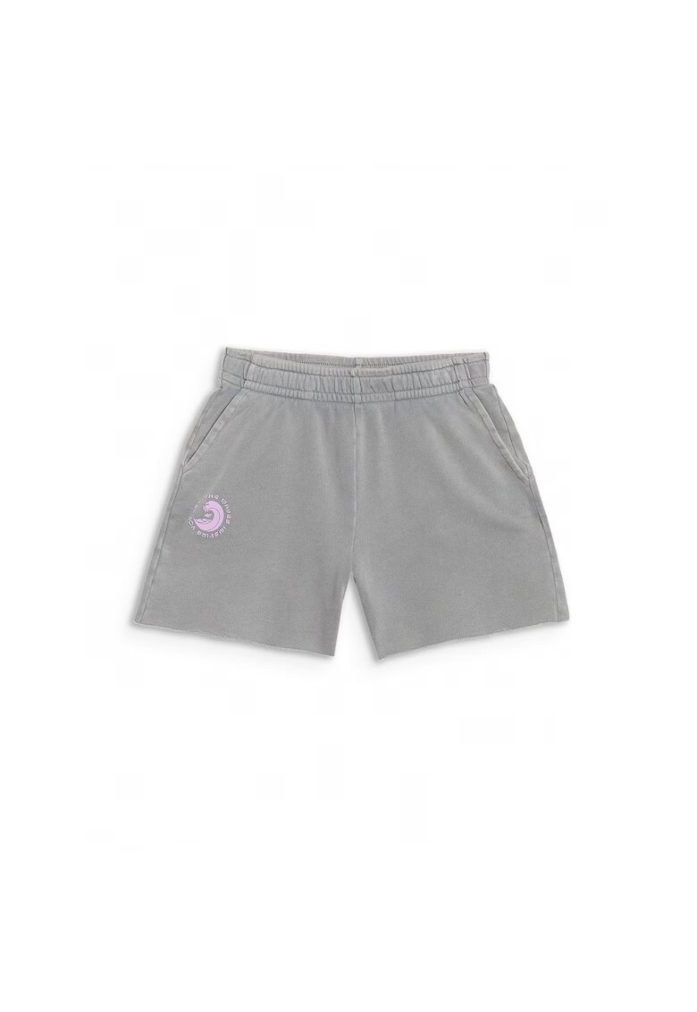 4F Pantaloni scurti copii gri - 80% bumbac - efect de spalare acida