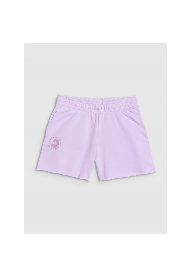 4F Pantaloni scurti copii violet - 80% bumbac - efect de spalare acida