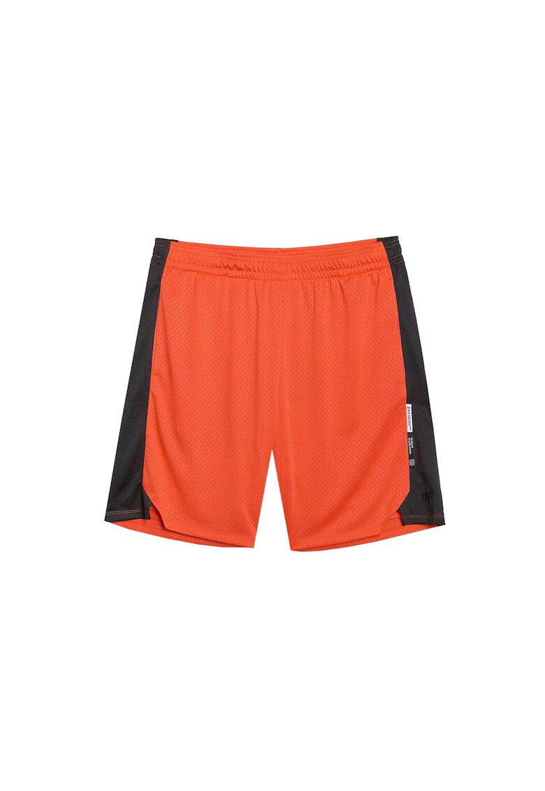 4F Pantaloni scurti de baschet portocalii - uscare rapida - model oversize - sintetic