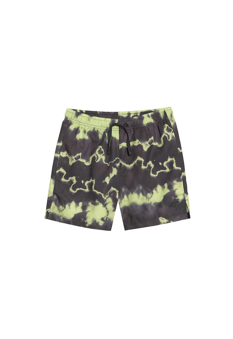 4F Pantaloni scurti de plaja pentru baieti negru/verde