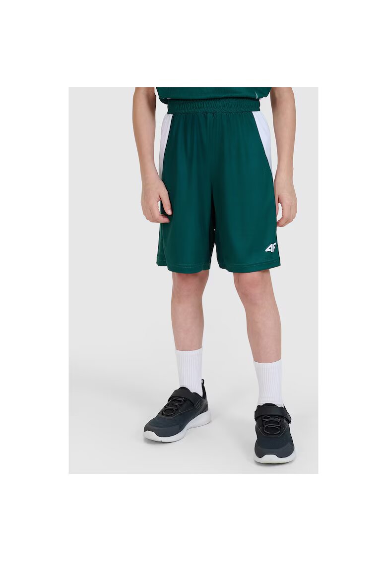 4F Pantaloni scurti volei copii poliester - verde